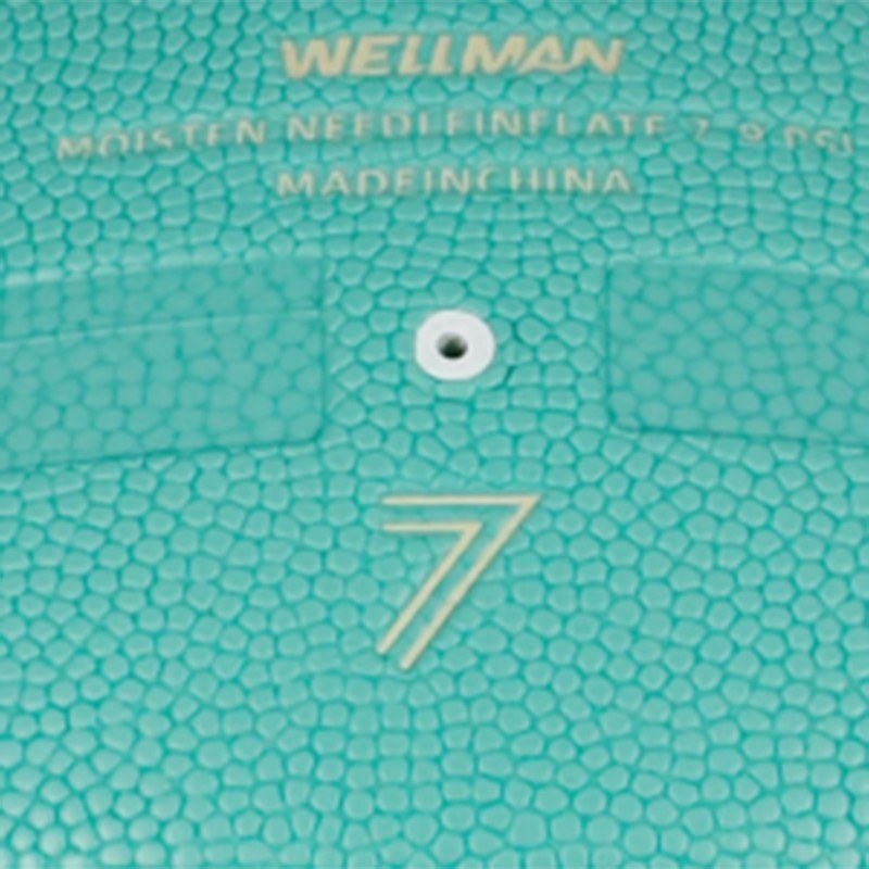 Pelota de baloncesto de PU No.7 Adhesivo de prensado en caliente de cuero azul Tiffany para interiores y exteriores con bolsa, aguja de aire BSCI/ISO9001 OEM/ODM al por mayor
