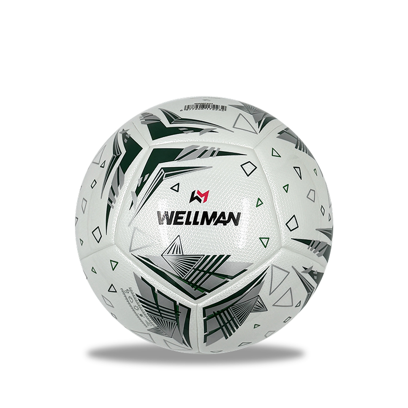 Balón de fútbol pegado en caliente número 5 personalizado, equipo exclusivo del equipo Fuyang con espejo doble