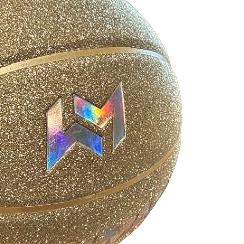 Baloncesto brillante con brillo personalizado, Baloncesto brillante con logotipo láser holográfico, Venta al por mayor de fábrica de baloncesto de regalo OEM ODM