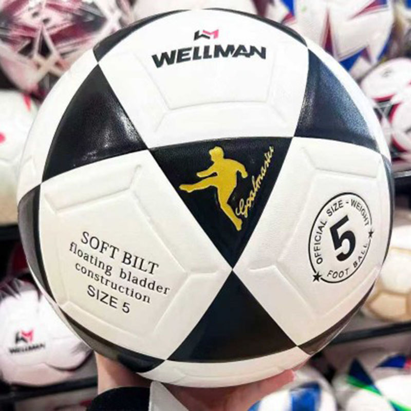 Fútbol americano en caliente de PU/PVC en blanco y negro, colores personalizables del logotipo exclusivo del equipo y del club