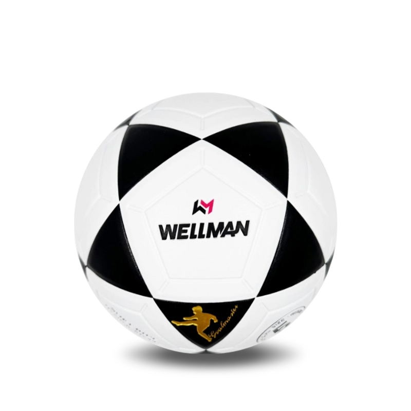 Fútbol americano en caliente de PU/PVC en blanco y negro, colores personalizables del logotipo exclusivo del equipo y del club