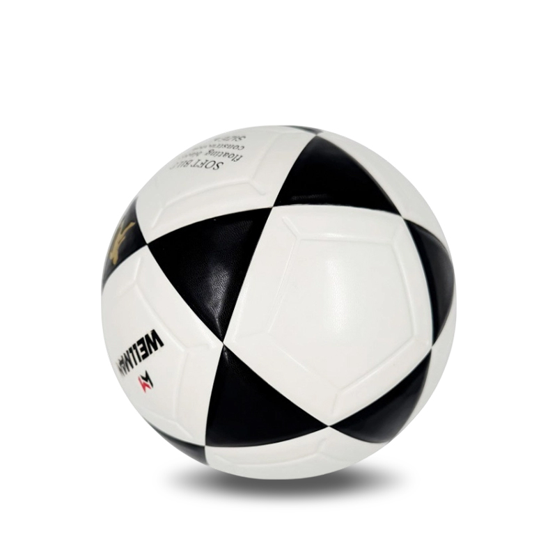 Fútbol americano en caliente de PU/PVC en blanco y negro, colores personalizables del logotipo exclusivo del equipo y del club