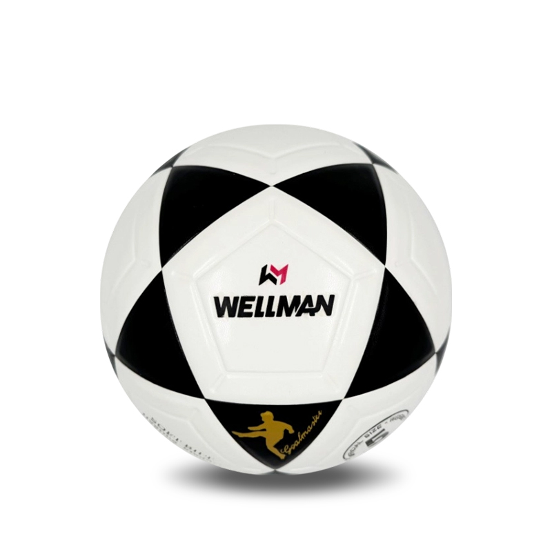 Fútbol americano en caliente de PU/PVC en blanco y negro, colores personalizables del logotipo exclusivo del equipo y del club