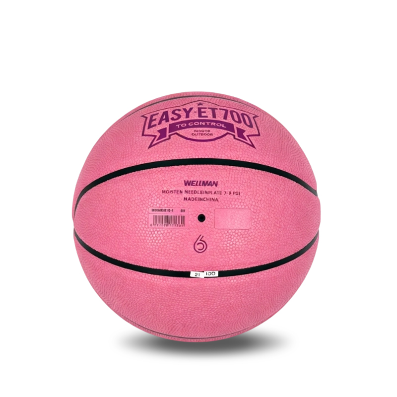 Estándar para mujer, 510–570 g, talla 6 Baloncesto con superposición rosa de PU que absorbe la humedad
